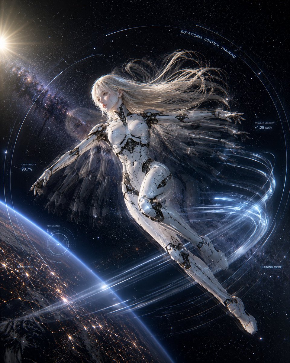 游戏素材 - 太空飞船女性仿生人概念设计